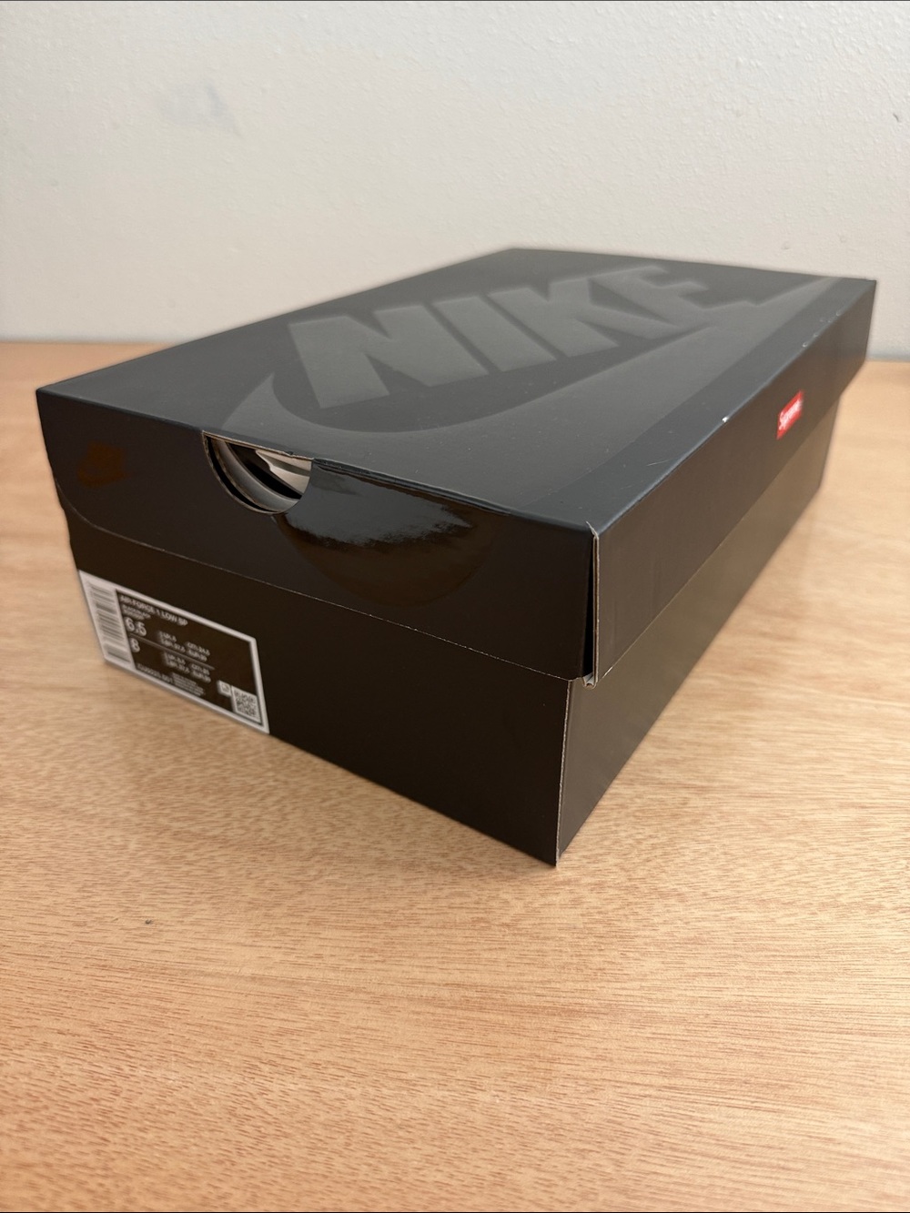 Supreme x Nike Air Force 1 Low Black Sneakers - Picture 13 of 14